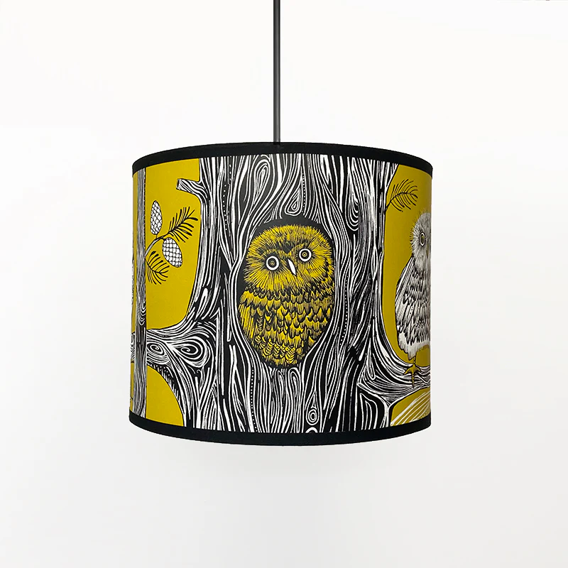 Baby Owl Lampshade - Mustard - Image 3