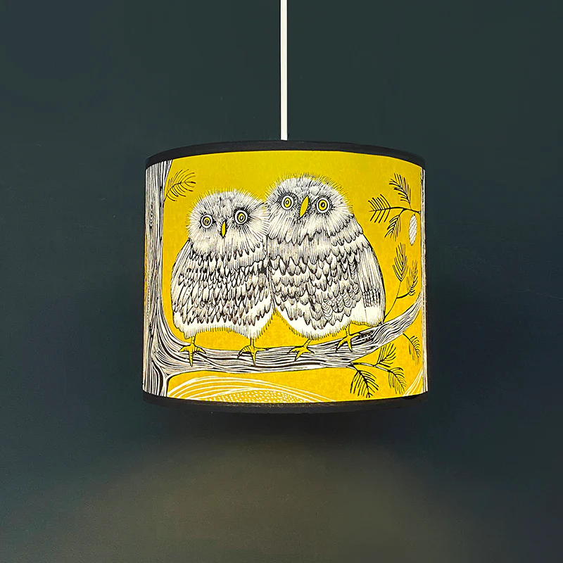 Baby Owl Lampshade - Mustard - Image 4