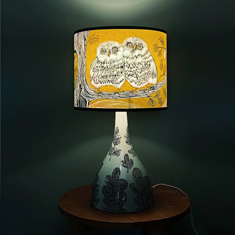Baby Owl Lampshade - Mustard - Image 5