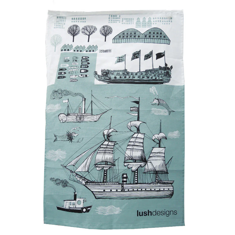 Ship Tea Towel
