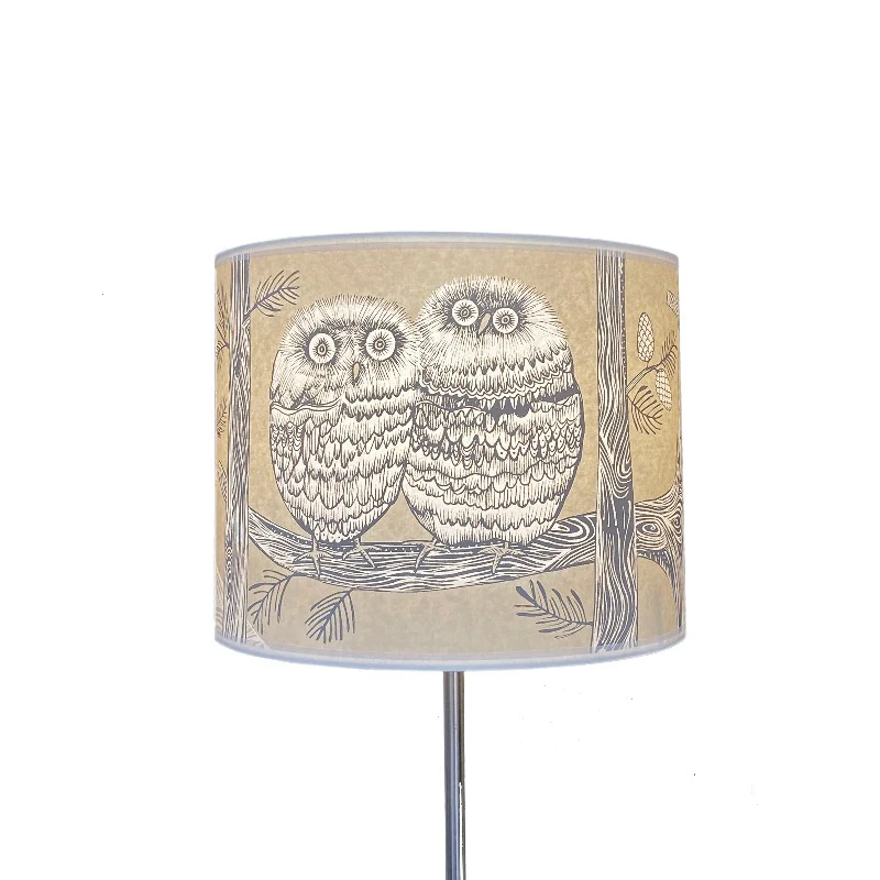 Baby Owl Lampshade - cream/grey - Image 3