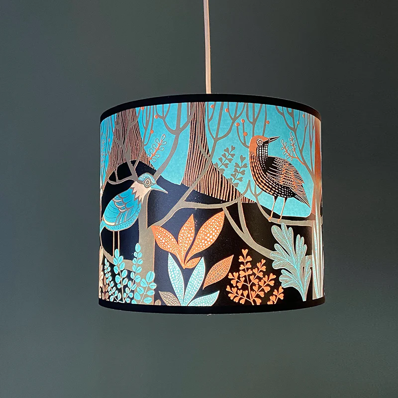 Dawn Chorus Lampshade - Blue - Image 6