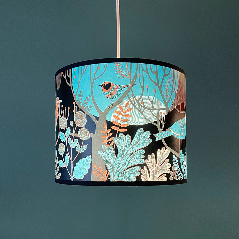 Dawn Chorus Lampshade - Blue - Image 9