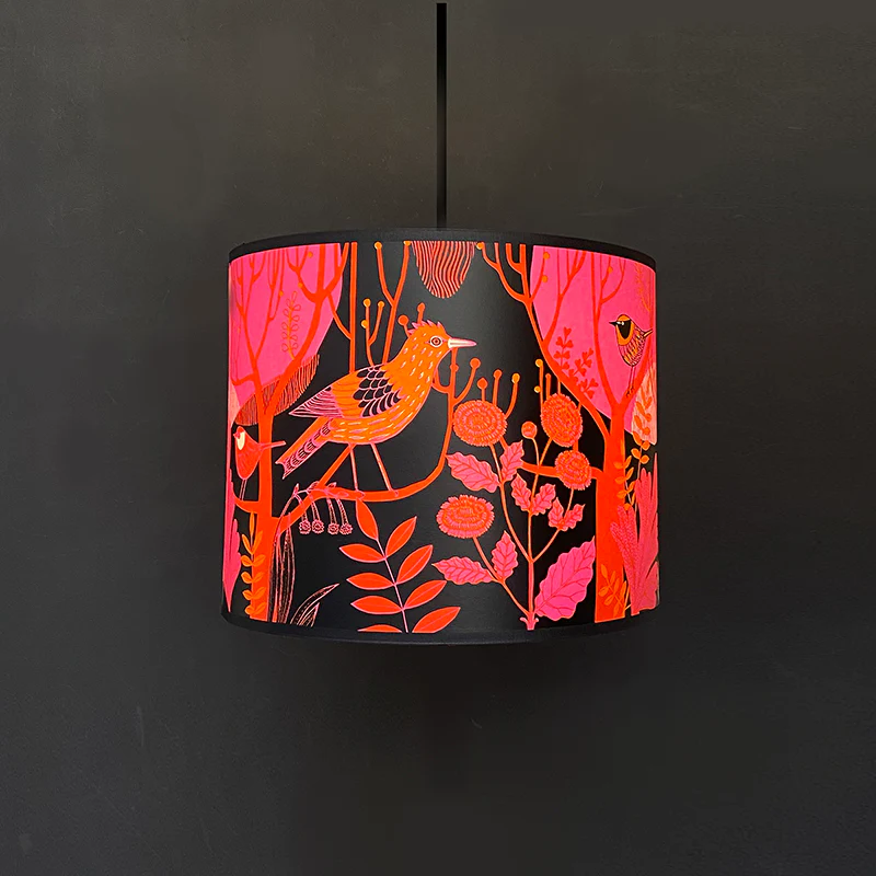 Dawn Chorus Lampshade - Pink - Image 3