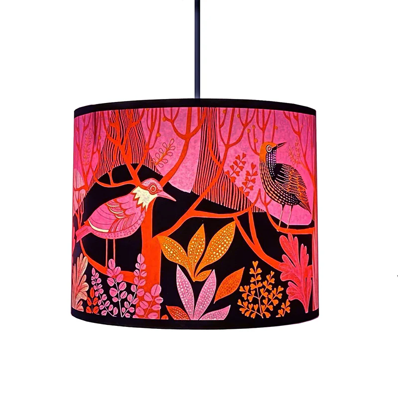 Dawn Chorus Lampshade - Pink - Image 5