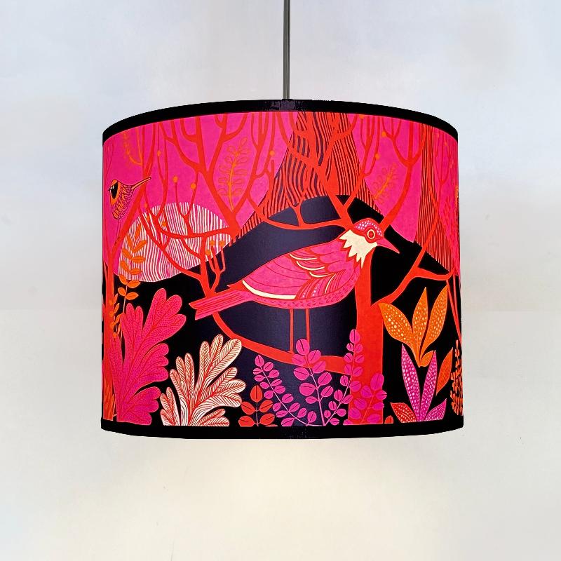 Dawn Chorus Lampshade - Pink - Image 6