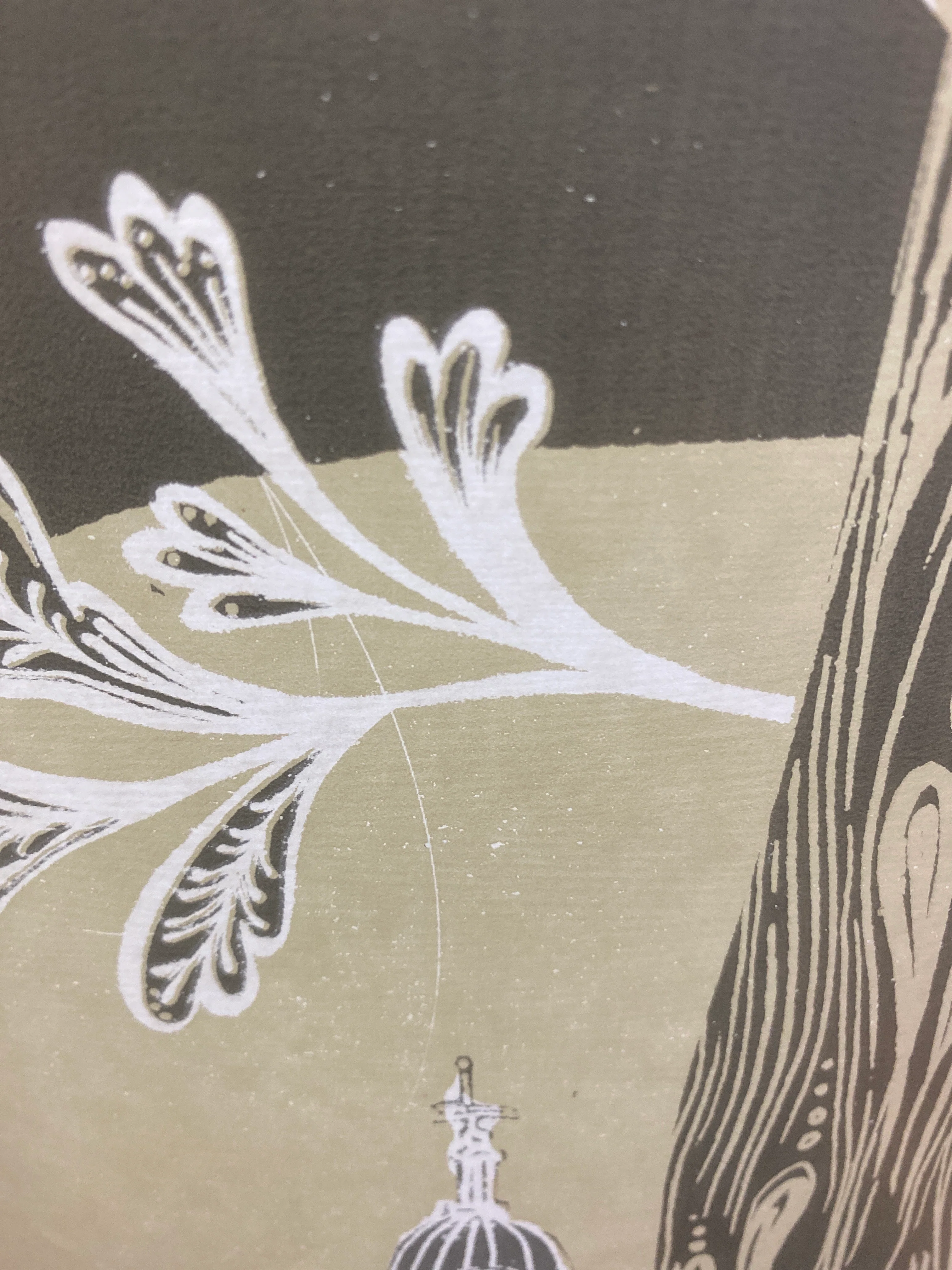 Large Grey Owl Lampshade SECOND Pendant - Image 2
