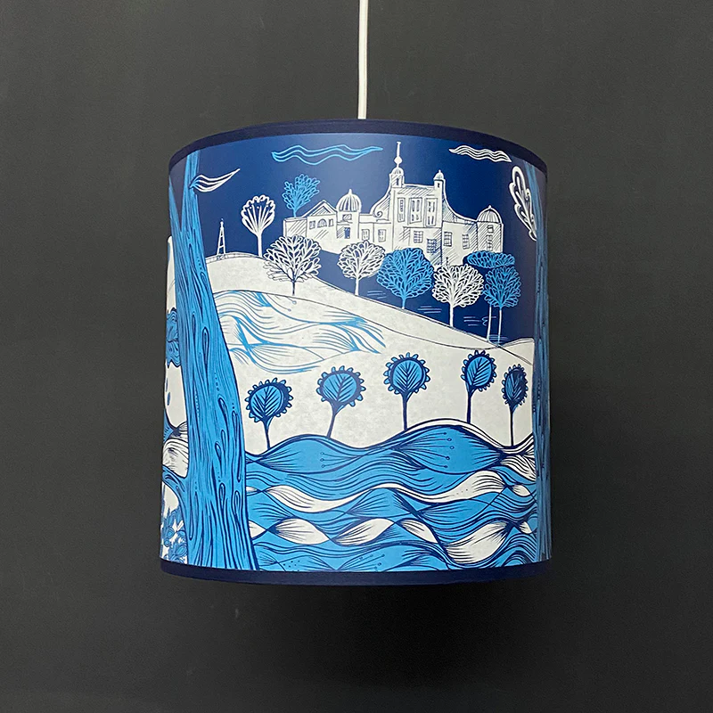 Owl Lampshade - Blue - Image 3