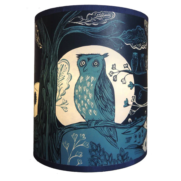 Owl Lampshade - Blue - Image 5