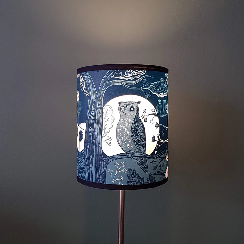 Owl Lampshade - Blue - Image 6