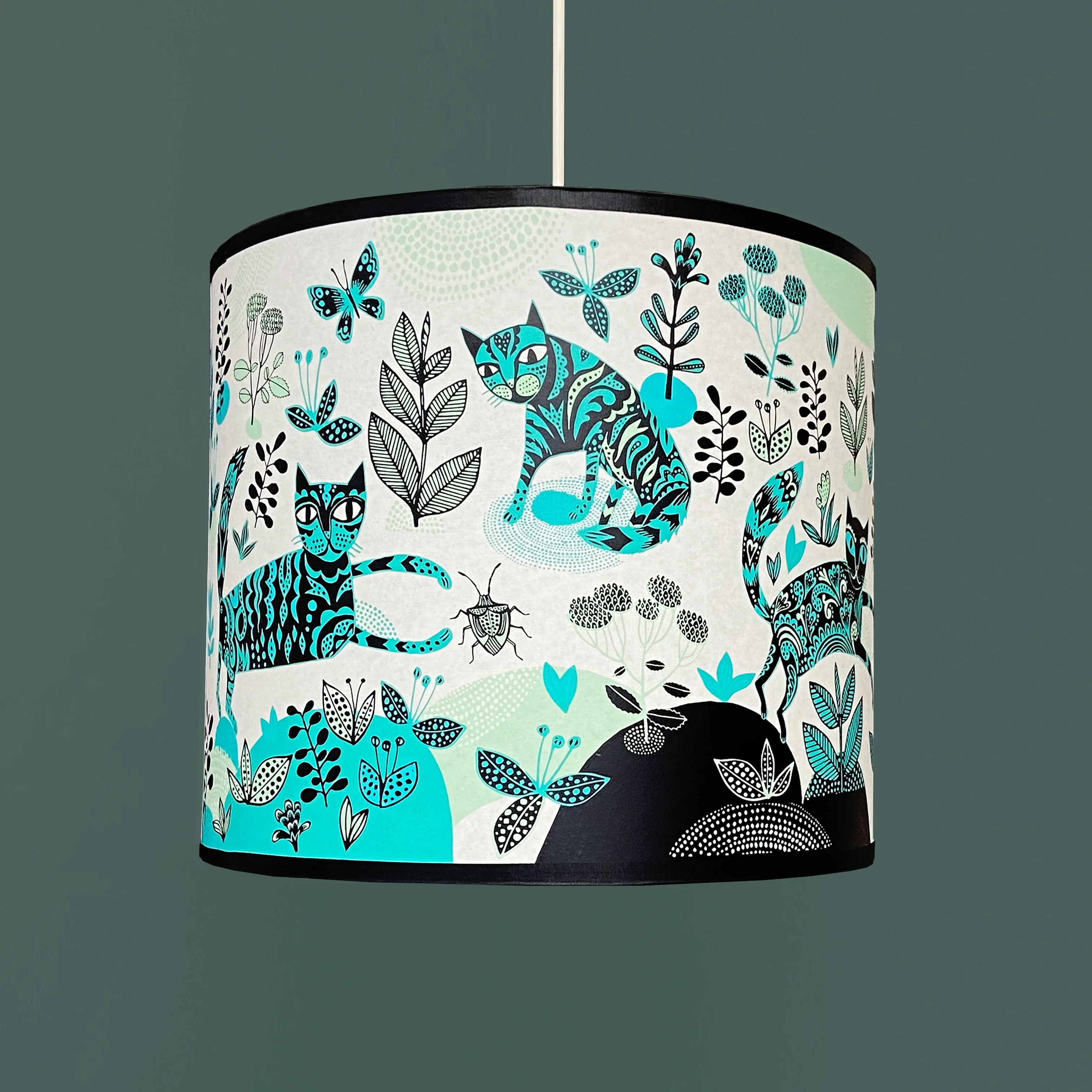 Playful Pets lampshade turquoise - Image 3