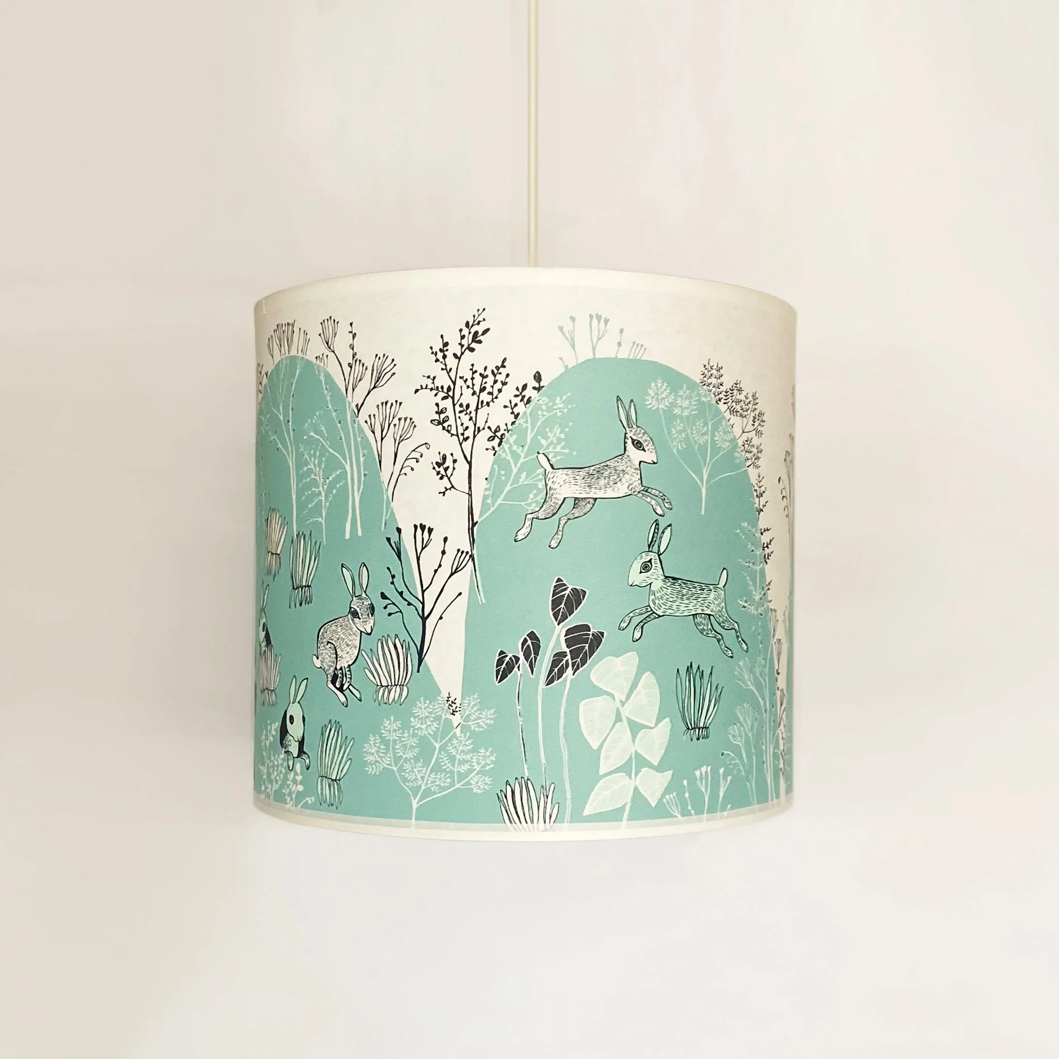 Rabbit lampshade teal - Image 3