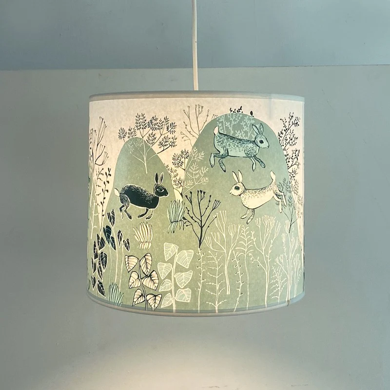 Rabbit lampshade teal - Image 6
