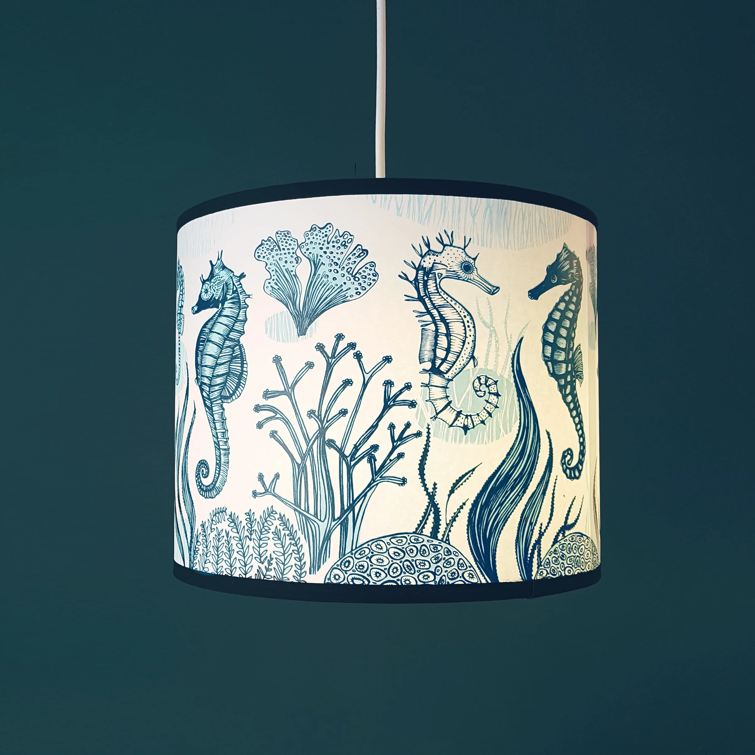 Seahorse Lampshade - Blue - Image 3