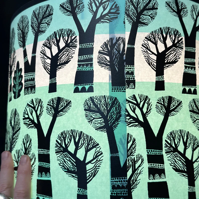 Winter Trees Lampshade Spearmint SECOND - Image 2