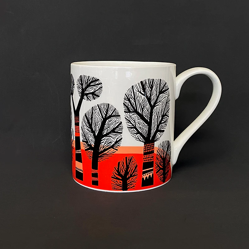 Winter Trees Mug Orange SECOND - Image 2