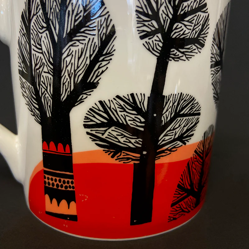 Winter Trees Mug Orange SECOND - Image 4